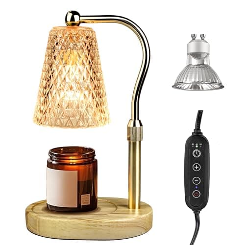 Candle Warmer Lamp, Candle Warmer Lamp with Timer - with 1 Bulbs 50W GU10 Adjustable Height, Candle Lamp Warmer for Home,Office Decoration,Etc. - Image 1