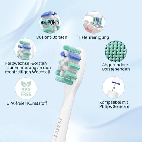 PERECT Soft Replacement Toothbrush Heads 6-Pack for Philips Sonicare Click-On Models – Fits 4100, 5100, 6100, 9023, W Optimal Plaque Control, Not Compatible with Essence/E-Series or Philips One - Thumbnail 5