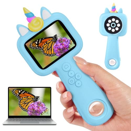 Magnify 2.4" Microscope for Kids, 600X-4800X Handheld Digital Miniscope, Portable Pocket Magnification Microscope Photo & Video | Education Toys for Age 3 4 5 6 7 8 9 10 Girls Boys - Image 1