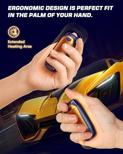 Kesguar Hand Warmers Rechargeable - 2 Pack 14000mAh AI Electric Hand Warmers with Charging Case, Magnetic 2 in 1 Pocket Handwarmers, Portable Heater Gifts for Women/Men/Golf/Camping/Hunting - Thumbnail 3