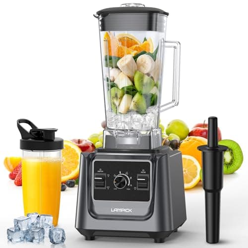 LAMPICK Blenders for Kitchen, 2000W Blender for Smoothies 35000 RPM Professional Grade High-Speed Smothie Blender with 68oz Pitcher & 27oz To-Go Cup for Smoothies, Ice, and Frozen Fruit - Image 1