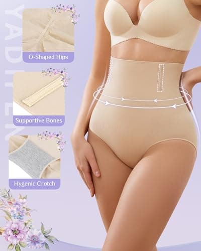 YADIFEN Tummy Control Shapewear High Waisted Underwear for Women, Seamless Girdle Steel Boned Butt Lifting Panties - Thumbnail 3