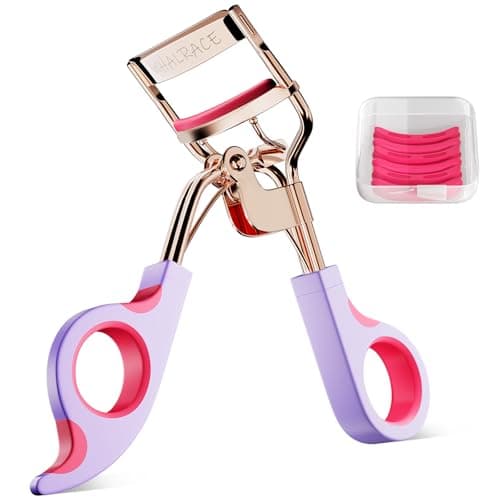 Eye Lash Curler with 6 Replacement Pads, Whalrace Eyelash Curlers Superior Curling Effect, Beautiful and Easy to Identify, Valentine's Day Gift for Her, Beauty Enthusiasts -Rose Gold Purple Red - Image 1
