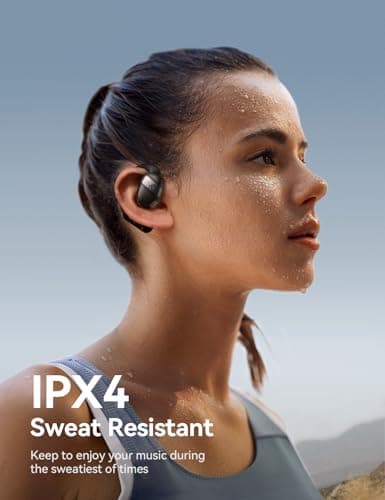 JOYROOM Open-Ear Wireless Earbuds Bluetooth 5.4 Headphones Sport IPX4 Waterproof Ear Buds for During Running/Workout Black - Thumbnail 6
