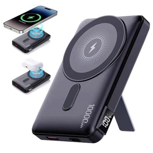 GUGOBOX for Magsafe Portable Charger, 10000mAh Wireless Magnetic Power Bank with Built-in Stand, 22.5W PD Fast Charging for MagSafe Battery Pack Compatible with iPhone 17/16/15/14/13/12 Series - Image 1
