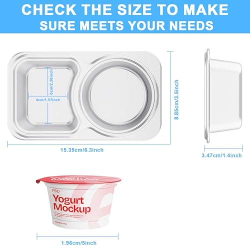 Upmely Stainless Steel Snack Containers, 2 Compartment Leak-Proof Snack Containers with Sillicone Lids, Reusable small Food Storage Containers for School,Travel, Outdoor, Camping,office (2) - Thumbnail 4