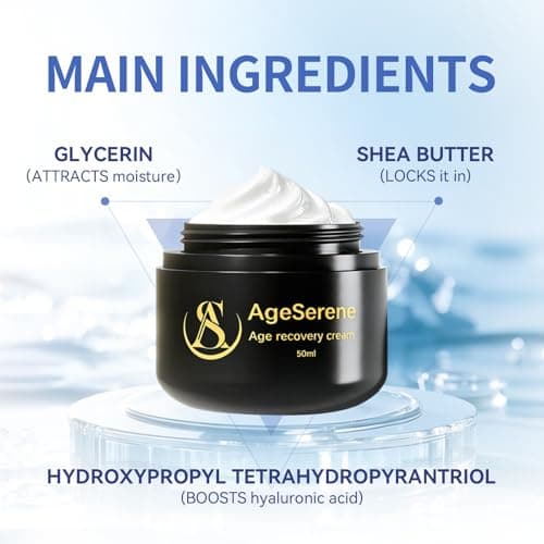 AgeSerene Anti-Aging Night Cream for Face, with Peptides & Pro-Xylane, Wrinkle Cream for Women & Men, Collagen Face Moisturizer, Skin Firming Cream for Aging Skin, Hypoallergenic, 1.7 fl oz - Thumbnail 5