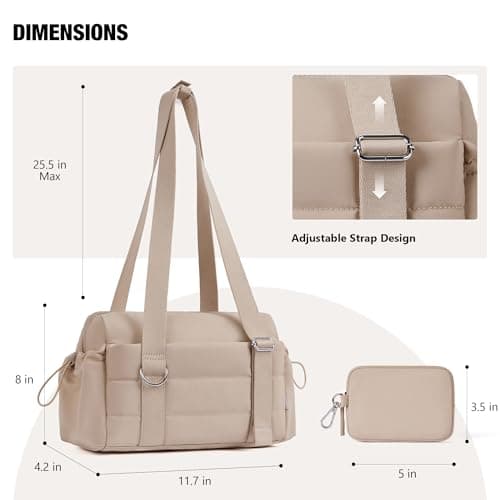 ROULENS Small Gym Bag for Women 2 Set Mini Gym Duffle Bag with Wet Compartment and Coin Wallet, Gym Tote Bag for Workout/Sport/Travel - Thumbnail 5