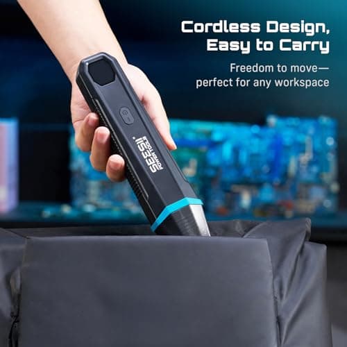 SEESII Battery Spot Welder: Rechargeable Battery Welder with Visual Display, 3360W Max Power with 1-99 Gears, Copper Tips, Portable Spot Welder for Lithium Battery (DIY, Repairs, Outdoor Use) - Thumbnail 3