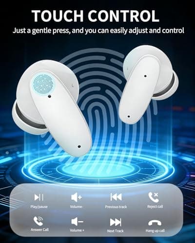 KDYNIX True Wireless Earbuds, Bluetooth 5.4 Headphones with Dual ENC ANC Noise Canceling, 13mm Drivers for Deep Bass Stereo, IPX7 Waterproof, 18H Playtime, USB-C Charging Case for iPhone Android - Thumbnail 2