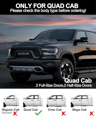 KYBOLT Running Boards Compatible with 2019 2020 2021 2022 2023 2024 Dodge Ram 1500 Quad Cab(New Body Only),Stainless Steel Side Steps for 2019 2020 2021 2022 2023 2024 Dodge Ram 1500 Quad Cab - Thumbnail 3
