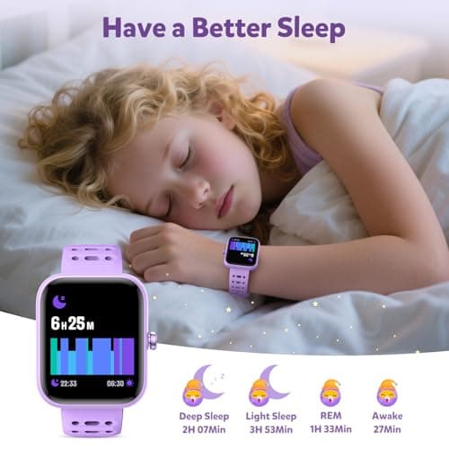 Gydom Smart Watch for Kids No APP No Phone Needed, 1.83" Fitness Tracker Watch with Heart Rate/Sleep Monitor, IP68 Waterproof Pedometer, Step Counter, Puzzle Games for Girls Teens 5-16, 81 Sport Mode - Thumbnail 4