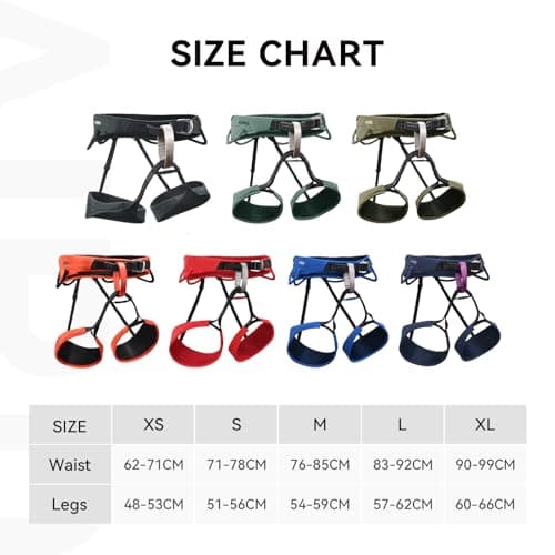 KAILAS Safety Climbing Harness Professional Mountaineering Lightweight Rock Climbing Gear Protect Waist Safety Belt Orange Red M - Thumbnail 4