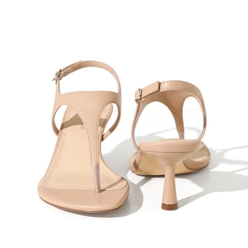 TopWalks High Heels for Women Flip Flops Thong Heel Heels Open Toe Slip On Summer Beach Strappy Sandal Shoes - Thumbnail 5