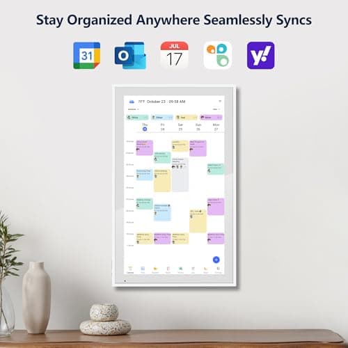 Digital Calendar – 27 Inch Electronic Wall Calendar & Chore Chart, Smart Family Organizer with Interactive Touchscreen Display, Wall Mount in Portrait or Landscape - Thumbnail 2