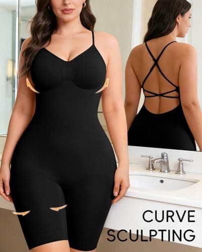 anylost Backless Shapewear for Women with Tummy Control, Low Back Full Body Shapewear, Seamless Sculpting Bodysuit for Daily Wear and Workouts - Thumbnail 3