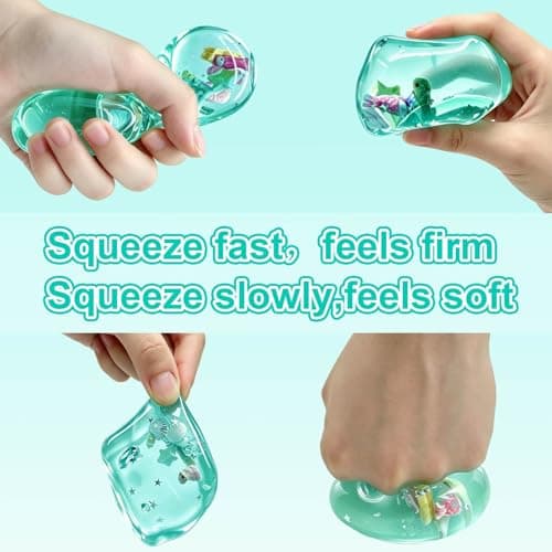 Squishy Ice Cube Fidget Toy - Gifts for Men Women Stress Ball for Desk Fidgeting, Soft Sensory Squeeze Toy for Visual Healing & Tactile Calm, Quiet Anxiety Relief Fidgets for Office, Classroom, Home - Thumbnail 3
