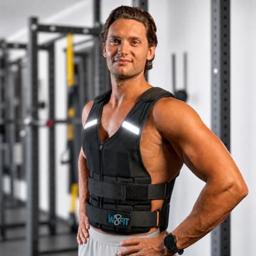Premium Adjustable Weighted Vest for Men & Women – NO SHOULDER PRESSURE for Walking, Rucking & Strength Training with Zipper, Removable Thin Weights, Reflective Strips (Black, Unisex 10 LB) - Thumbnail 5