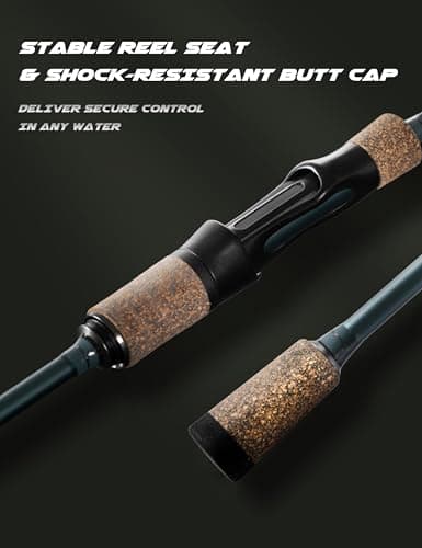 LITTMA Rezil Ultralight Trout Fishing Rod – Reinforced Carbon Fiber, 2-Piece Travel Design, Sensitive Freshwater & Light Saltwater Spinning Rod with Cork Handle & Stainless Steel Guides - Thumbnail 2
