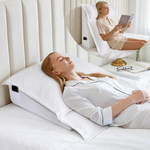 3PCS Bed Wedge Pillow Set for Sleeping, 10" Adjustable Triangle Pillow Wedges for Acid Reflux, Snoring, Back Pain Relief, After Surgery, Reading Pillow for Sitting in Bed Adult with Washable Cover - Image 1