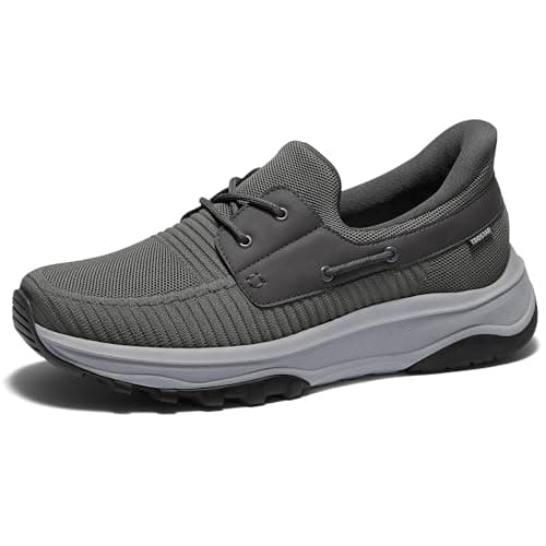 Coostar Slip On Shoes for Men Orthopedic Walking Shoe with Arch Support Hands Free Loafers Casual Dark Grey Size 9 - Image 1