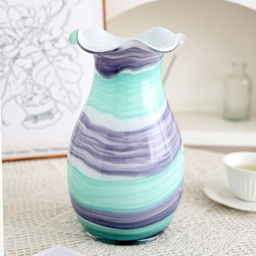 10.8" Glass Flower Vases for Tables Centerpieces,Large Decorative Vases for Home Decor, for Women - Thumbnail 4