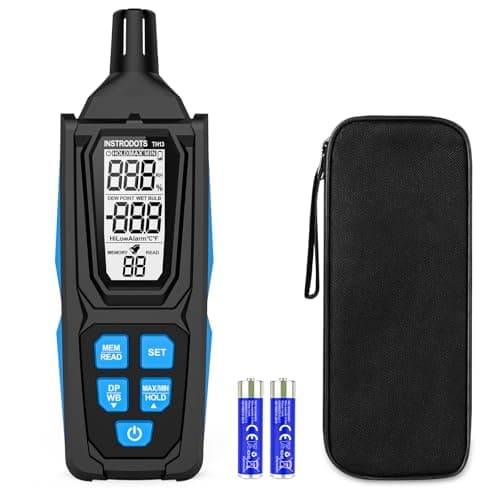 Temperature Humidity Meter, High Precision Digital Psychrometer Hygrometer with Dew Point, Wet Bulb Thermometer for Indoor Outdoor, 99 Data Storage, Temp Alarm, Backlight, MAX/MIN, Auto Shutdown - Image 1