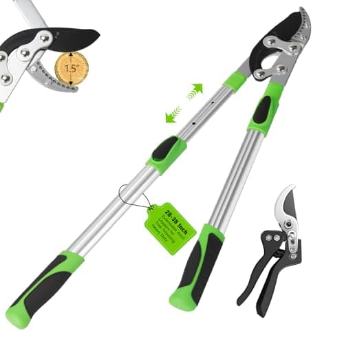 Loppers for Tree Trimming Heavy Duty Extendable Handle,28–38'' Adjustable Tree Branch Cutter & Pruning Shears Set, Garden Tree Trimmer with Compound Action 1.5–2"Cutting Capacity for Plants & Yard - Image 1