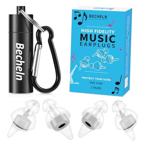 Ear Plugs for Concerts, High Fidelity Concert Earplugs with Noise Cancelling, 2 Pairs Reusable Hearing Protection for Musician, Festivals, Raves, Live Music - Image 1