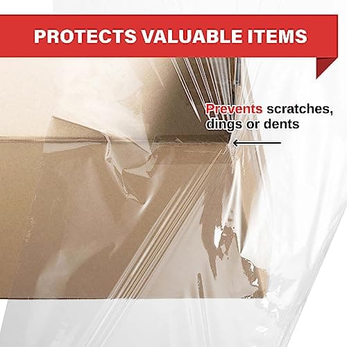 Stretch Wrap 4 Pack 18" x 1100 SqFt – Heavy Duty 80 Gauge Shrink Wrap Rolls for Moving, Furniture, and Packing, Industrial Plastic Stretch Film, Pallet Wrap & Shrink Film Roll - Thumbnail 5