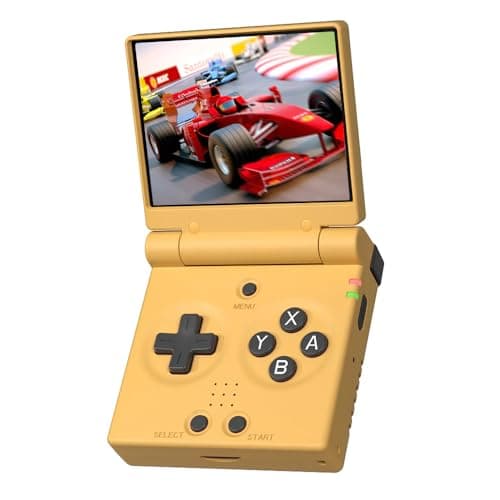 Miyoo Mini Flip Retro Handheld Game Console, 2.8 Inch 750*560 IPS Screen, Portable Linux Emulator Handheld, Gift for Men & Women, Yellow - Image 1