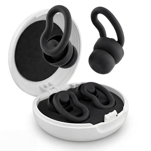 Ear Plugs for Sleeping, 2 Pairs Reusable Ear Plugs for Side Sleepers, 6 Sizes Silicone Ear Tips (Single & Dual Layer) 30dB Noise Reduction for Snoring, Travel & Focus