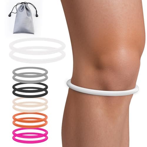 teyy 2PCS Patellar Tendon Support Strap for Knee Pain Relief (White)