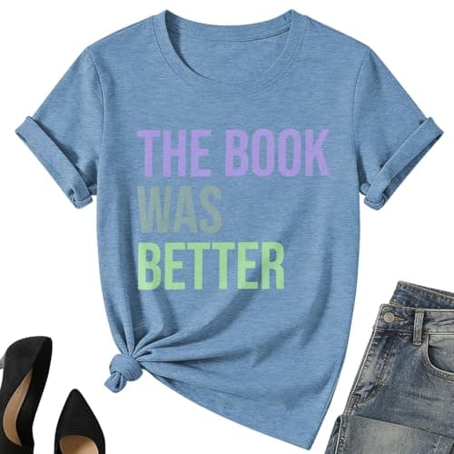 Reading Shirt for Women-Teacher Reader Book Lover Short Sleeve Book Lovers tee Tops - Image 1