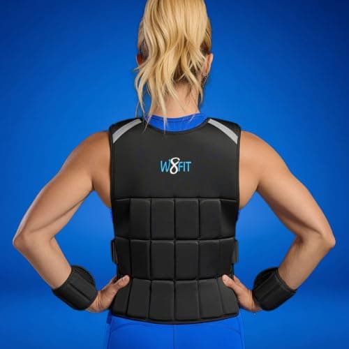 Premium Adjustable Weighted Vest for Men & Women – NO SHOULDER PRESSURE for Walking, Rucking & Strength Training with Zipper, Removable Thin Weights, Reflective Strips (Black, Unisex 10 LB) - Thumbnail 3