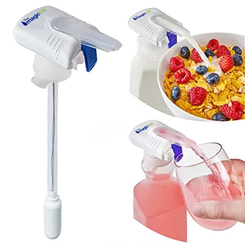 The Magic Tap Automatic Drink Dispenser - Hands-Free Beverage Dispenser for Fridge - Perfect for Milk, Juice - Gifts for Women & Men - 1 Pack, White - Image 1
