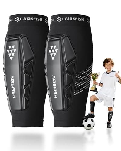 AirsFish Soccer Shin Guards Kids Youth, Ski Shin Protector for Boys Girls Men Women, Ski Shin Pads Defender, Lightweight Calf Protective Gear, Breathable Canilleras de Futbol para Niños - Image 1