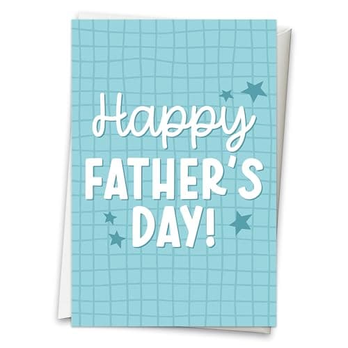 Hadley Designs Happy Father's Day Card from Son or Daughter - Fathers Day Cards from Kids, Fathers Day Card for Son Husband Brother Uncle Son-in-law or Father-in Law