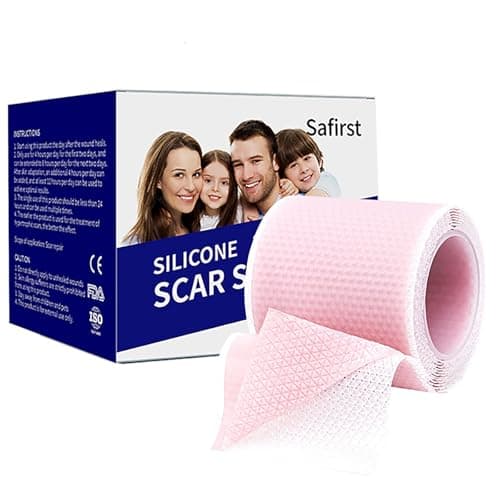 Silicone Scar Sheets 1.6"x39.4" Roll-1M Scars Removal Treatment Medical Grade Silicone Scar Tape for Skin Resuable Strip for Tummy Tuck,Incision,Keloid,C-Section,Burn,Acne Scars(pink) - Image 1