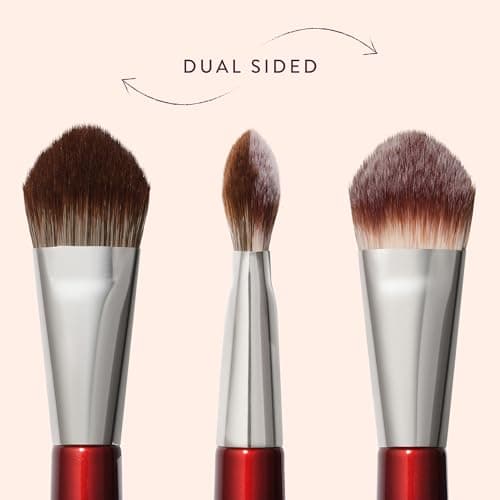BK BEAUTY 114 DUAL-SIDED CONCEALER BRUSH – Precision Concealer & Powder Makeup Brush for Under-Eyes, Blemishes, and Touch-Ups, Soft Vegan Bristles - Thumbnail 4