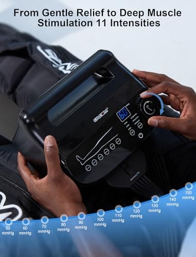 CINCOM Air Compression Recovery System - 6-Zone Professional Dynamic Pressure Leg Massager Boots for Circulation Improvement & Muscle Recovery, Compression Therapy for Athletes, FSA-HSA Eligible - Thumbnail 4