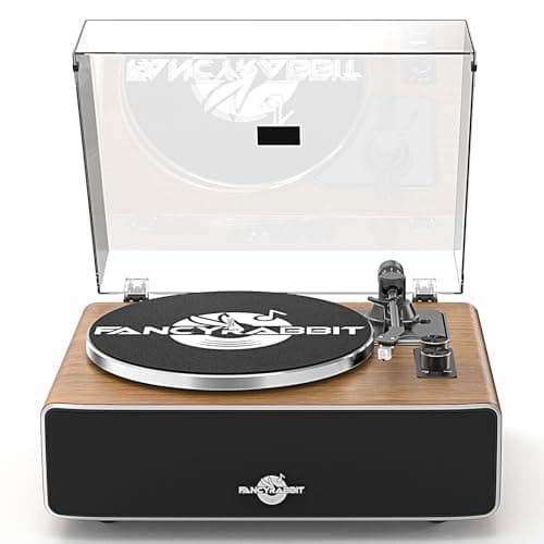 Record Player with Speakers, Turntables for Vinyl Records with AT-3600L Cartridge, Belt Drive 2-Speed (33/45 RPM), All in One Vinyl Player for Music Lovers (Walnut) - Image 1