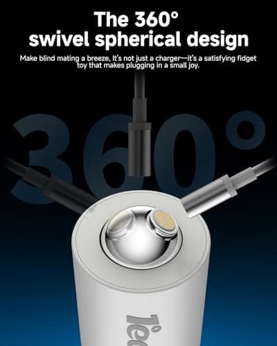 Charger Fast Charging for iPhone, 1°edo 20W Magnetic Fast Charger Block with 3FT Cable Innovative Magnetic to Lightning Cable for iPhone 14/13/12/11/Xs Max/XR/X (White) - Thumbnail 2