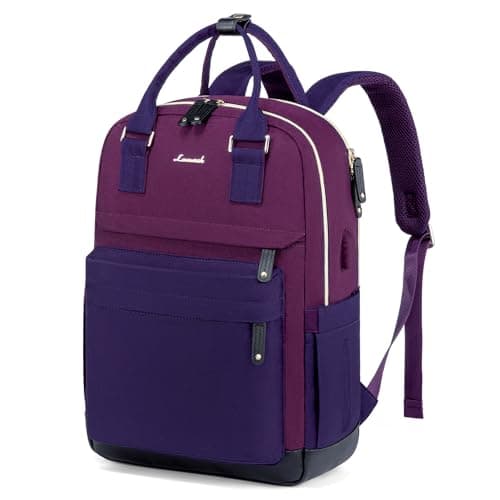 LOVEVOOK Travel Laptop Backpack Women, 15.6 Inch Anti-theft Laptop Bag with USB Port, Fashion Waterproof Computer Backpacks Teacher Nurse Backpack Purse for College Work - Image 1