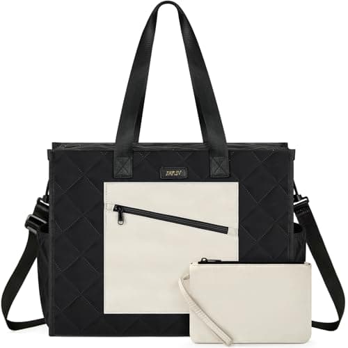 IBFUN Travel Tote Bag for Women Utility Work Tote Laptop Bag 2pcs with Zipper for Travel Daily School Teacher Nurse - Image 1