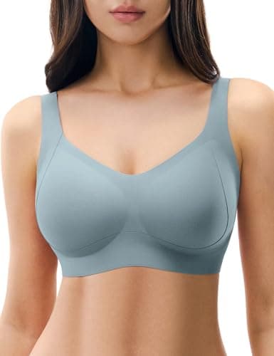 Lehoba Seamless Bras for Women, Wireless Supportive Bra Comfortable No Underwire Full Coverage Push Up Bra - Image 1