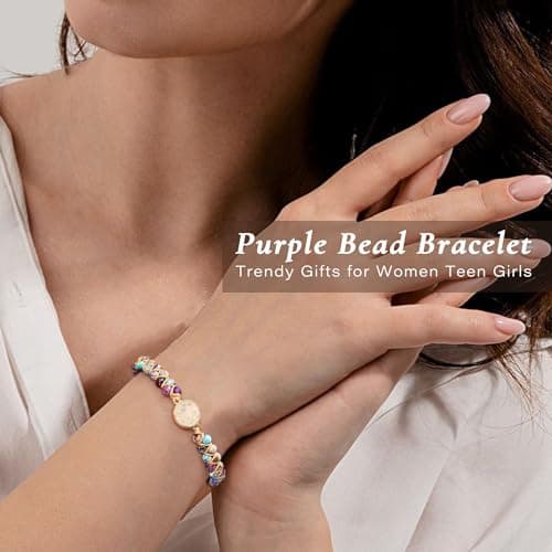 Sistble Bonus Mom Mothers Day Gifts, Heart Bracelets for Women To My Bonus Mom Bracelet from Daughter Birthday Gift Ideas Thanksgiving Mothers Day Gifts Handmade Natural Stones Jewelry - Thumbnail 2