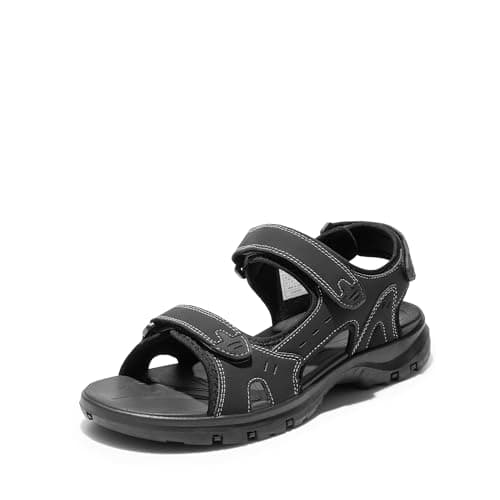 DREAM PAIRS Men’s Arch Support Hiking Sandals Sport Outdoor Athletic Comfortable Summer Beach Water Sandals,Size 9,Black,DMUMST2502 - Image 1