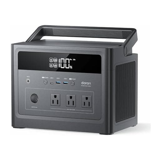 DARAN Portable Power Station 1200W Surge, 576Wh LiFePO4 Battery, 100W USB-C PD Fast Charg, Solar Generator for Home Emergency, Camping, RV Off-Grid Power - Image 1