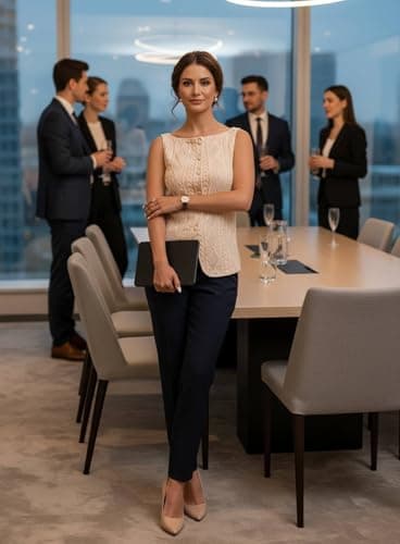 BLENCOT Button Down Vest Tops for Women Sleeveless Slim Fit Knit Vests Suit Stretchy Jacquard Tank Top for Women Fashion 2026 2X-Large - Thumbnail 2